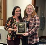 Cheyenne Egstad recieving rising star award